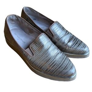 Donald J Pliner Size 7.5 Betina Metallic Slip On Loafers